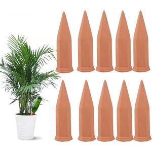 Tcamp 10 Pack Plant Watering Devices Terracotta Plant Watering Spikes